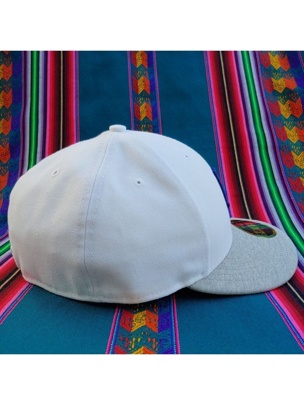 New Era Dodgers 59FIFTY Low Profile 7 3/4 Baseball Cap White Gray and Blue Logo - Picture 12 of 15